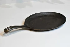 Vintage Lodge OS Griddle Skillet "H" Cast Iron Oval Serving USA 15"