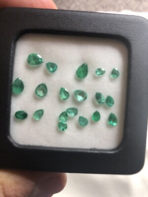 Emerald Pear Shape Gemstones Parcel, 3.9 TCW, 18 PCs, Perfect For Jewellery