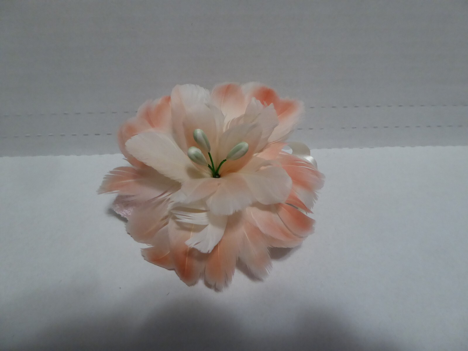 Natural Flamingo Feather Handmade Flower Pin on Brooch, Nakuru, Kenya 3