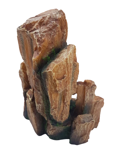 Pequeño afloramiento de roca acuario pecera vivario adorno roca realista detallado Foto 2 de 3