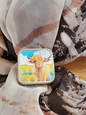 SLIDE Scarf Wild Rag Scarves Slide highland cow gift, bandana slide, western 