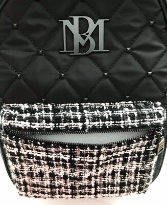 BADGLEY MISCHKA Big Diamond Quilted Nylon Backpack NWT Black  display picture 3
