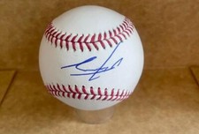 OTTO LOPEZ BLUE JAYS/MARLINS SIGNED AUTOGRAPHED M.L. BASEBALL