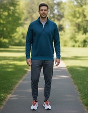 Under Armour Men's Medium ColdGear Loose Fit Quarter Zip Pullover Sweatshirt in