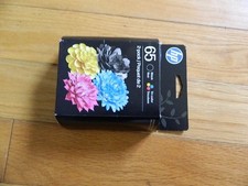2027 GENUINE SET 2 HP 65 BLACK/COLOR CARTRIDGES DeskJet 2622 3720 3758 SEALED
