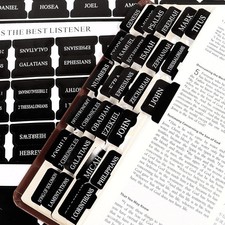 Bible Tabs for Men, 90 Pieces Large Print Small Bible Bookmarks Index Tabs Study