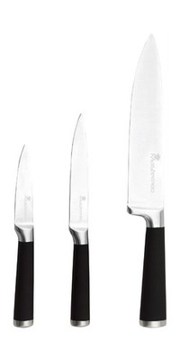 Masterpro Messerset 3-teilig Edelstahl inkl. Magnetgeschenkbox Universalmesser