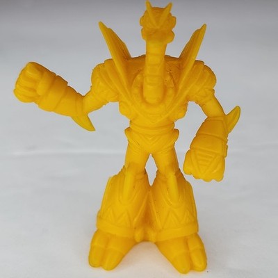 Mega Man Rockman 2'' Overdrive Ostrich Dark Yellow Rubber Keshi Figure Bandai