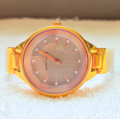 Anne Klein Women's Quartz Analog Watch Gray Dial Gold Tone Metal Bracelet