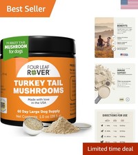 Natural Turkey Tail Mushroom Extract for Dogs - 60-Day Immune Support Supply