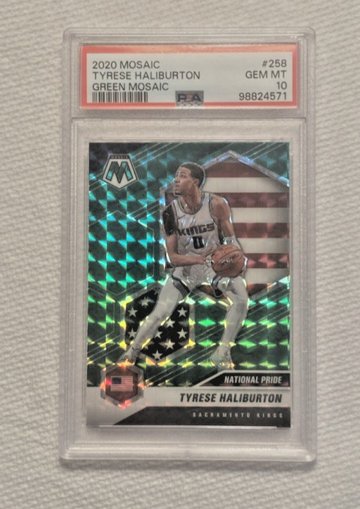 2020 Mosaic Tyrese Haliburton Green Mosaic PSA 10 #258