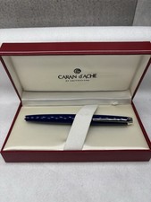 caran d'ache ballpoint pen leman Blue Embossed Warburg Pincus In Box