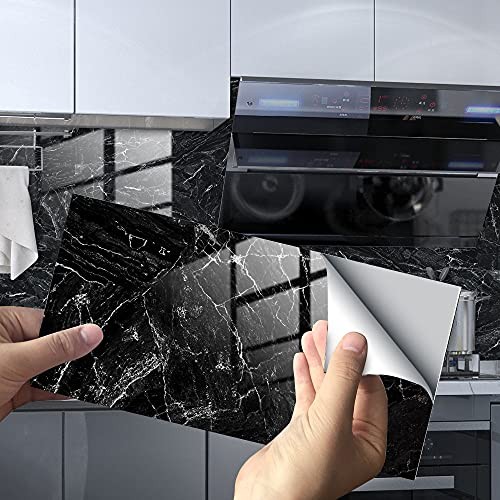 HORIWE Marble Tile Stickers for Kitchen Bathroom Backsplash PVC Waterproof Oil - Picture 1 of 5