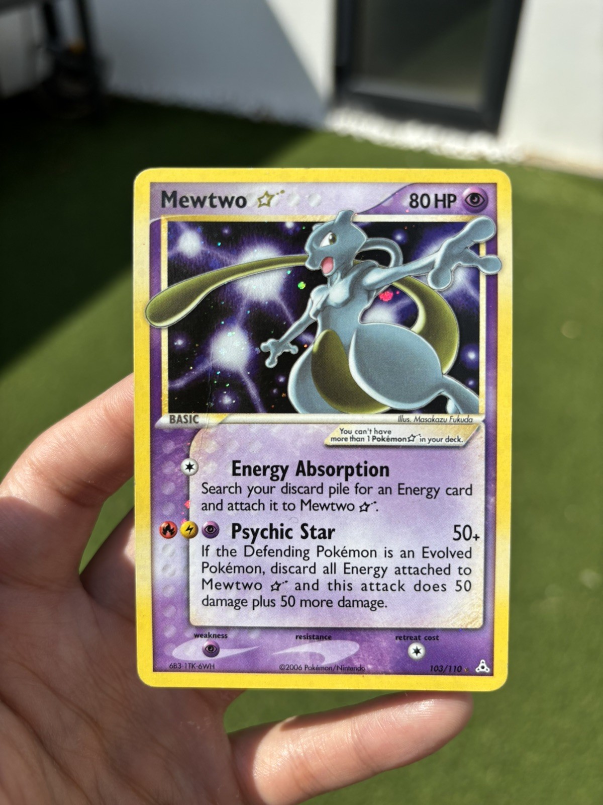 2006 POKEMON EX HOLON PHANTOMS GOLD STAR #103 MEWTWO HOLO view 14