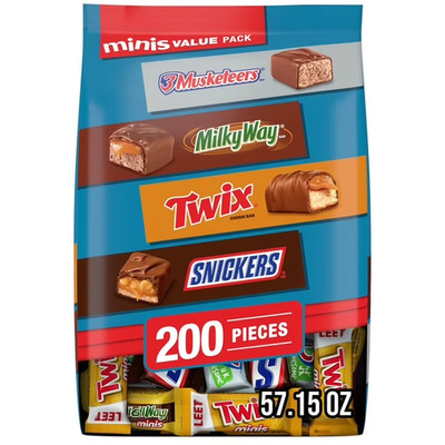 Mars Minis Chocolate Candy Bars Variety Pack, 200 ct. FREE SHIPPING