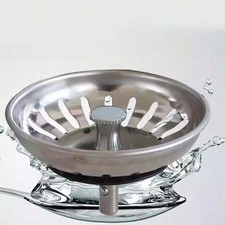 Stainless Steel Home Kitchen Sink Drain Stopper Basket Strainer Waste Plug Lot