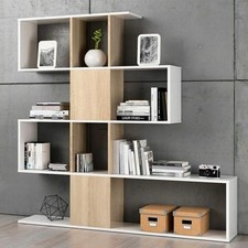 Libreria ZIG-ZAG decorativa e funzionale con cinque scomparti colore bianco con