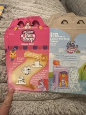 McDonald's Hasbro Littlest Pet Shop Vtg 90s Retro Kids Happy Meal Box New Unused