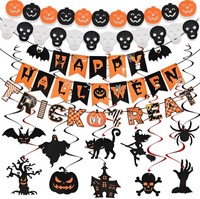 Halloween Deko Set Wiederverwendbar Girlande Banner HäNgedeko FüR Gruselparty