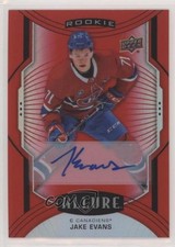 2020-21 Upper Deck Allure SP Red Rainbow Jake Evans #112 Rookie Auto RC