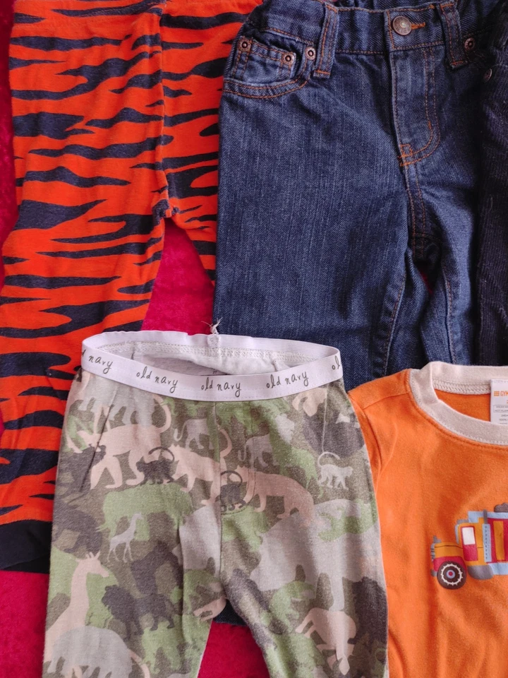 9pc Boys 2Y Pants Shirts H&M Carter's Gymboree Koala Old Navy Pj Corduroy Lot34 - Image 2 of 4