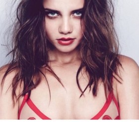 For Love & Lemons Heart Mesh Bra Bralette Skivvies 'Be Mine' Red S