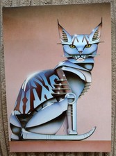 Modern Artist Postcard, Gnosis Cat,  By Roger Dean