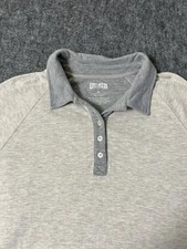Duluth Trading Co Double soft Layered Polo XL Cotton Knit Multi Gray Comfort New