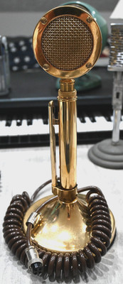 Astatic D-104 Golden Eagle Vintage Desk Microphone with Stand, 4 Pin