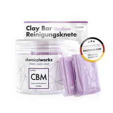 chemicalworkz Magic Clay Bar Reinigungsknete Auto Knete Violett 2×50g medium