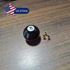 Black 8 Ball Billiard Shift Knob Acrylic Manual Gear Shifter Head W 3 Adapters Black 8 Ball Billiard Shift Knob Acrylic Manual Gear Shifter Head W 3 Adapters
