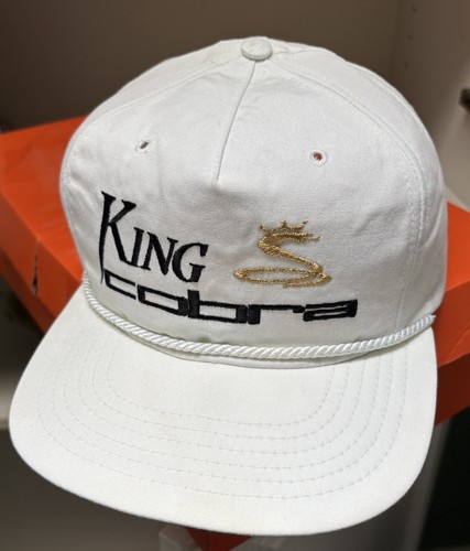 Vintage Texace King Cobra Hat Cap Strap Back 90s White Mens Golf