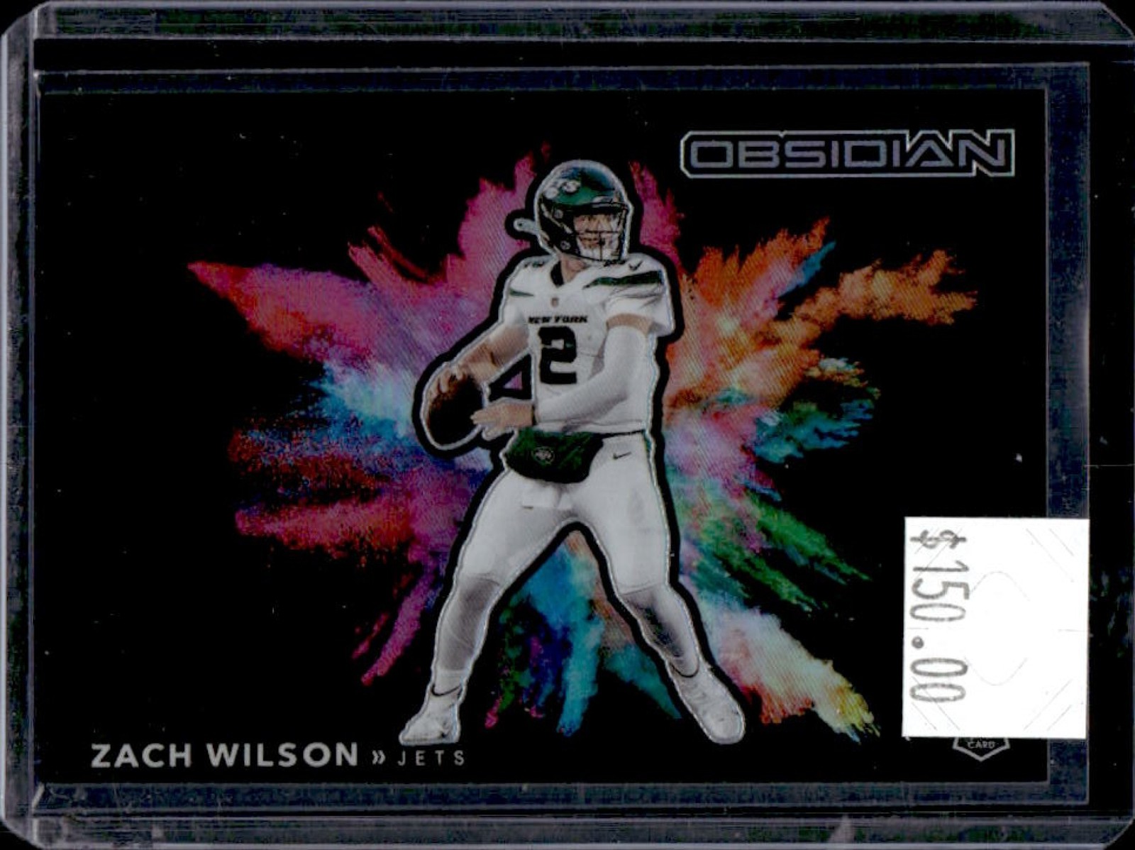 2021 Obsidian Zach Wilson Color Blast SSP Black Rookie RC #CB-22 Jets