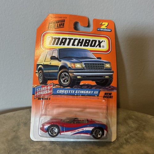 *MATCHBOX* 'Stars and Stripes' Corvette StingRay III Die-cast 1/64 Scale - Picture 2 of 3