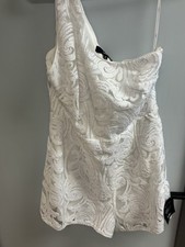 Lulus White Sequin One-Shoulder Party Dress •M Women’s Cocktail/Special Occasion