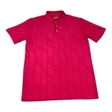 Nike Golf Dri-Fit Polo Shirt, Tour Performance, Red Geometric, Men's Size Medium