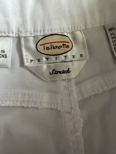 TALBOTS Petite Women’s Stretch White Jeans Size 14 - Picture 3 of 7