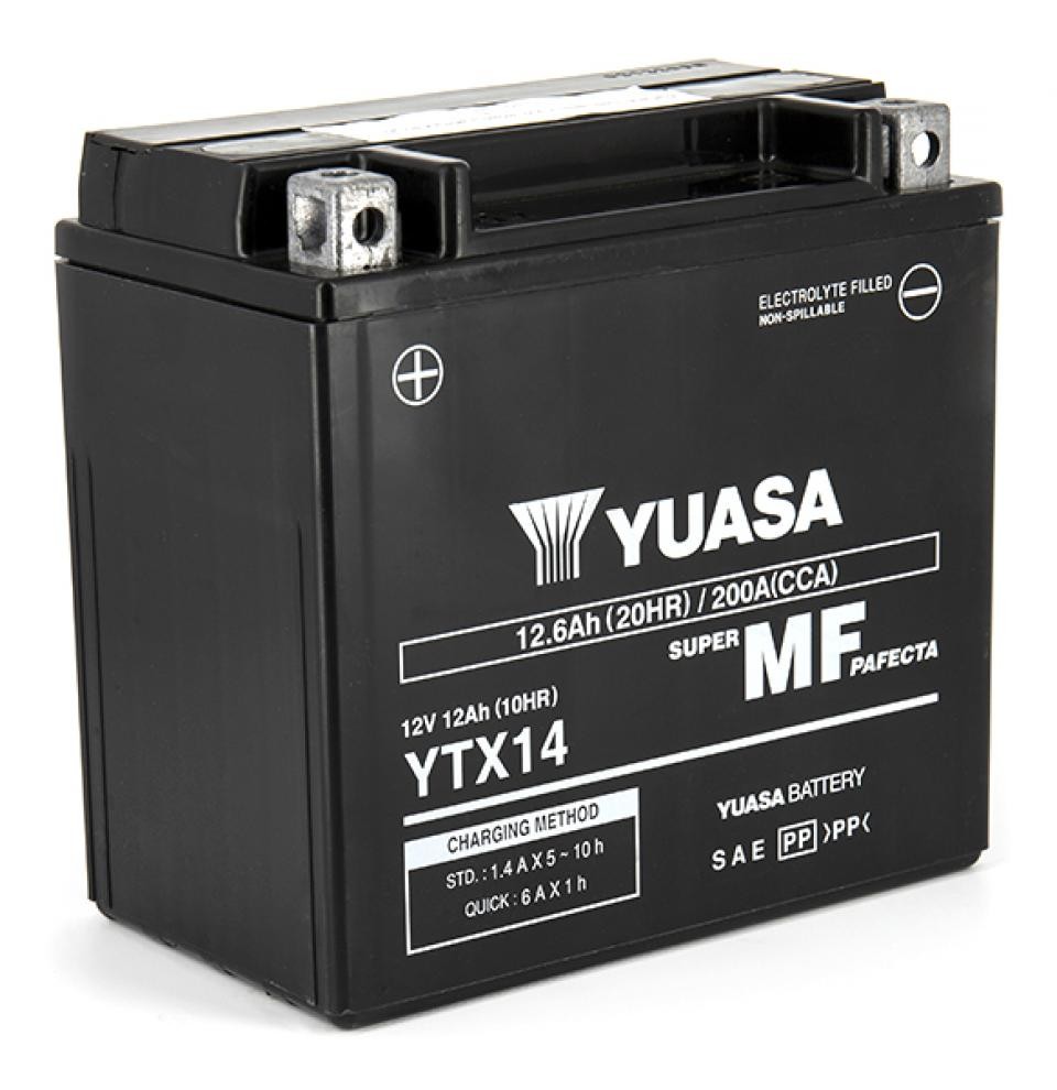 Batterie YTX14 AGM étanche et résistante aux vibrations pour quad Honda - 3