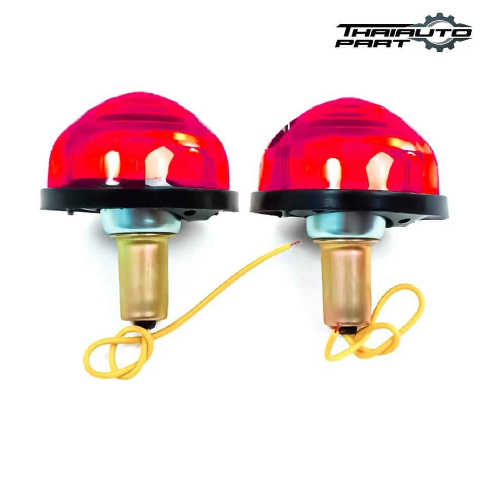 Lámpara de señal delantera LR luz lente roja apta para Land Rover Defender 110 127 1971-1985 Foto 3 de 4