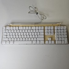 Apple Mac Computer M7803 Pro Keyboard White 2002 USB Port Yellowed Vintage