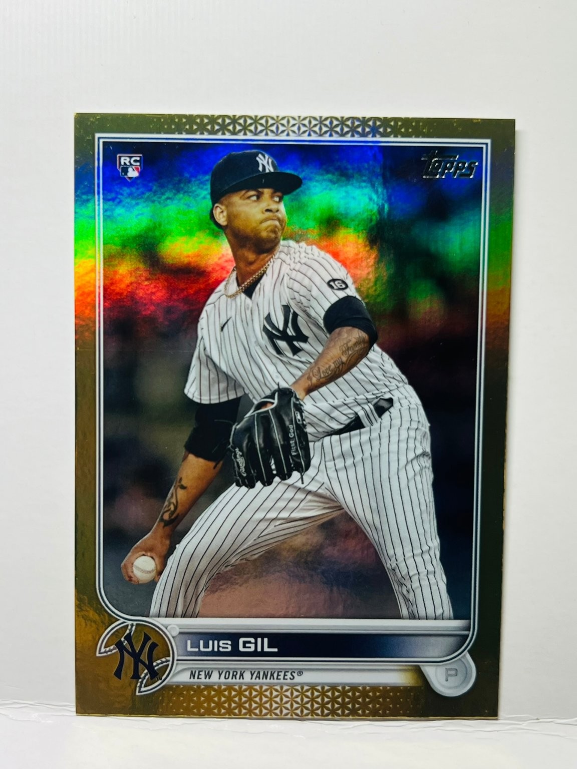 Luis Gil New York Yankees 2022 Topps Gold Refractor RC #131 Baseball Card
