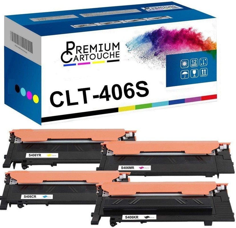 Kit 4 toners CLT-406S idéal pour imprimer les rapports d'activité à la maison