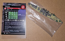 Axis Allies War At Sea Condition Zebra Chikuma 34/40 With Card Cruiser Japan