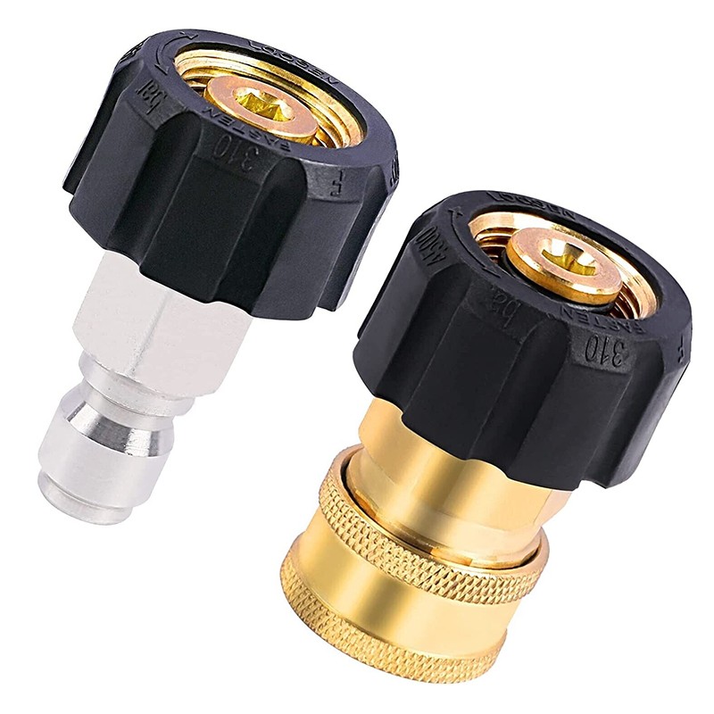 Pressure Washer Hose Adapter Set M22 to 3/8 Quick Connect fo