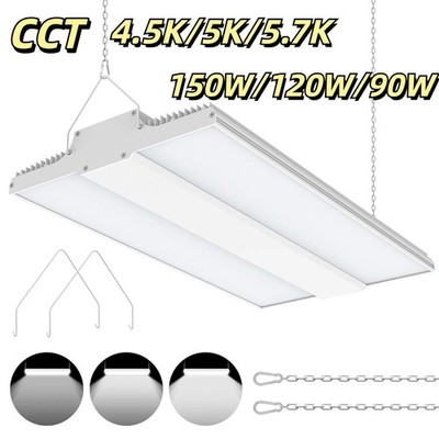 150W 120W 90W LED Linear High Bay Shop Light 4.5/5/5.7K 100-277VAC Hanging Lamp