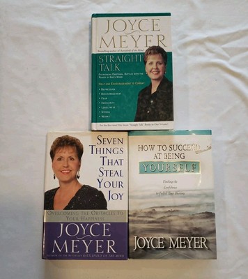 JOYCE MEYER Set Of 3 HC Books Straight Talk~Seven Things~Succeed Being Yourself 