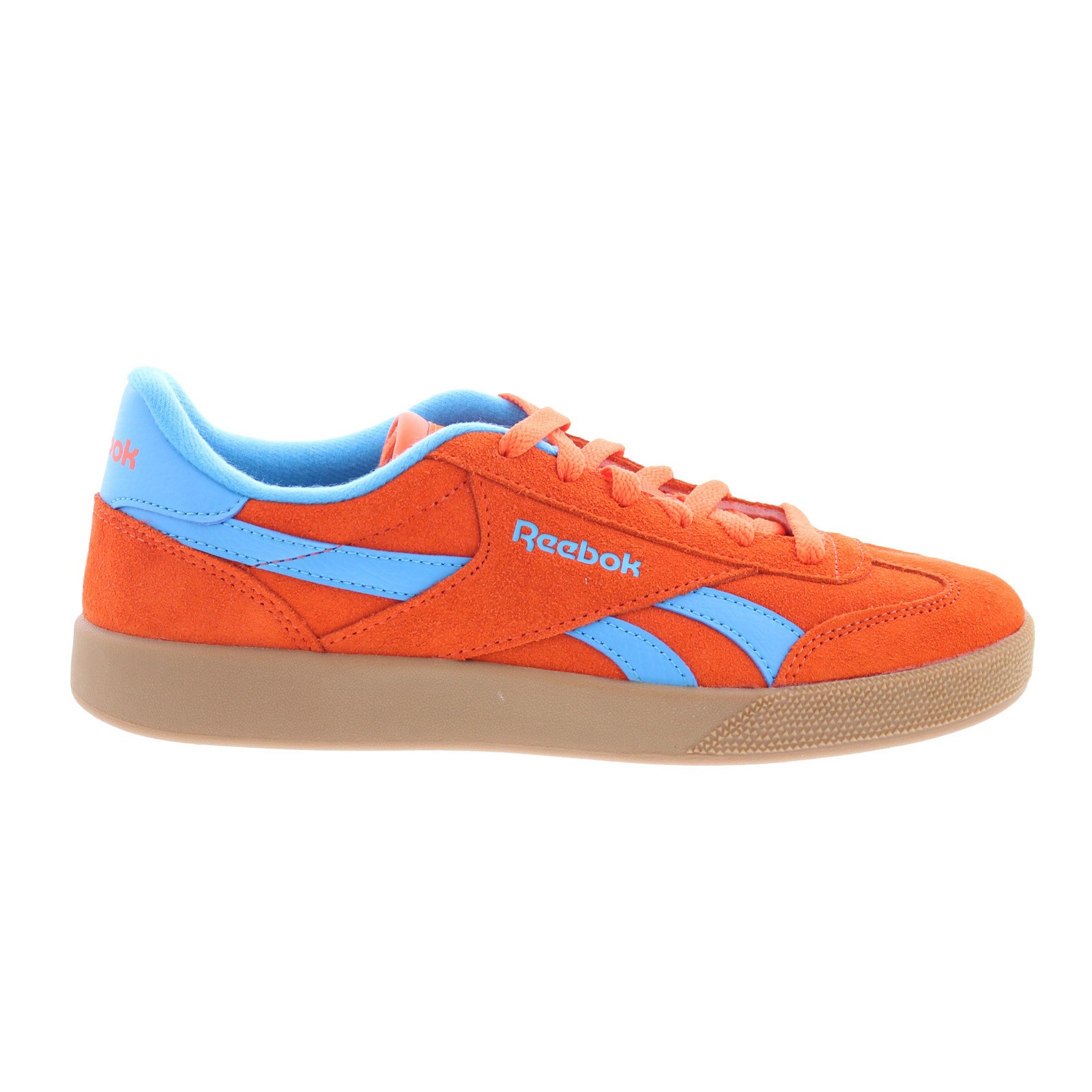 Reebok Smash Edge Mens Orange Suede Lace Up Lifestyle Sneakers Shoes