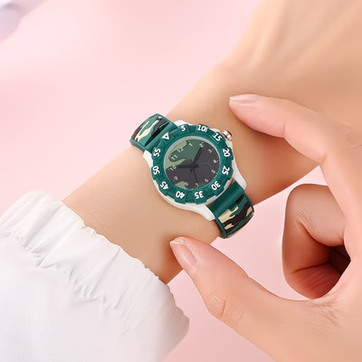 Boys Youth Watch Minimalist Analog Quartz Watch Pointer Hand Plastic Case Strap