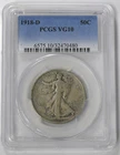 1918-D VG-10 - WALKING LIBERTY HALF DOLLAR PCGS - BETTER DATE COIN