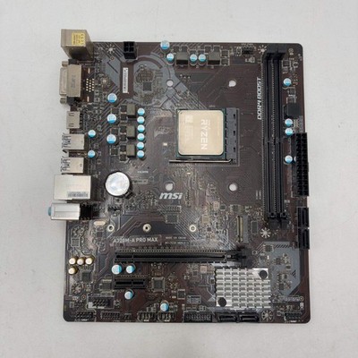 AMD Ryzen 5 1600 3.60GHz 6 Core YD1600BBM6IAE 12 Thread & MSI A320M-A - CPU Moth